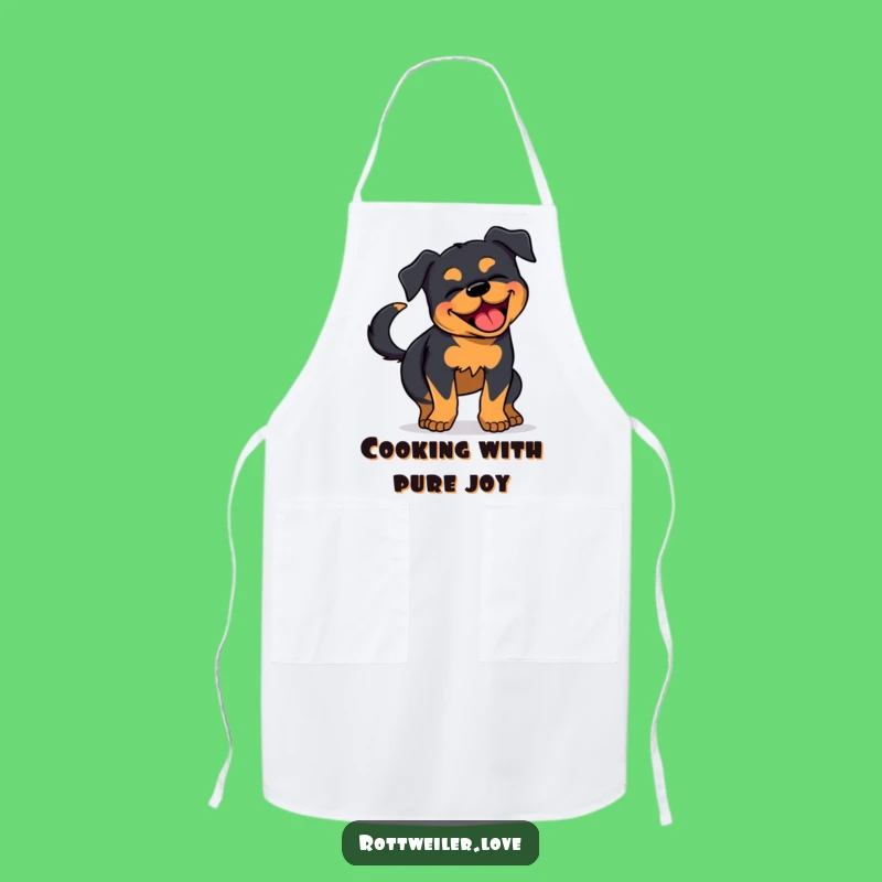 Funny Rottweiler Apron - Joyful Dog Chef Wear - Pet Lover Gift