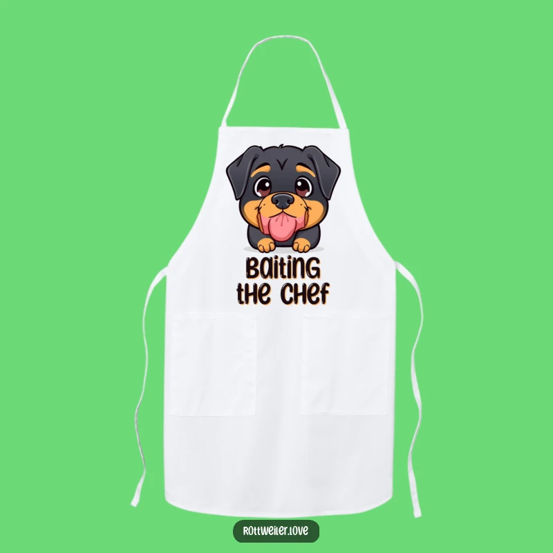 Funny Rottweiler Apron: Treat Balance Skill - Kitchen Gift!