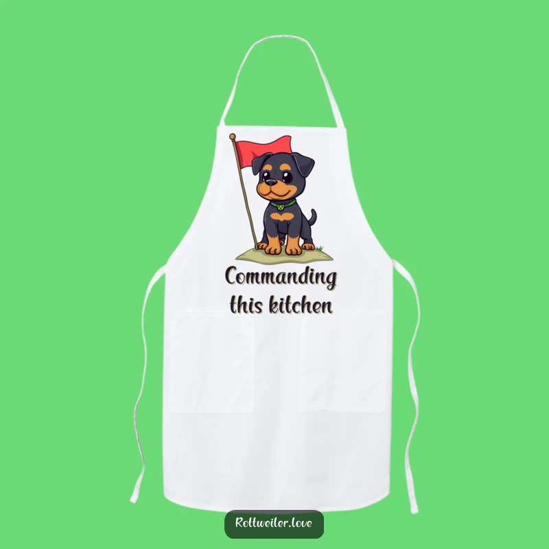 Funny Rottweiler Flag Apron: Patriotic Dog Chef Gift for Cooks