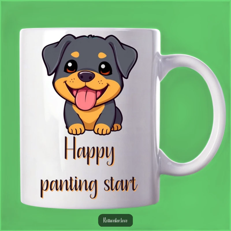 Funny Kawaii Rottweiler Mug: Adorable Humor for Dog Lovers