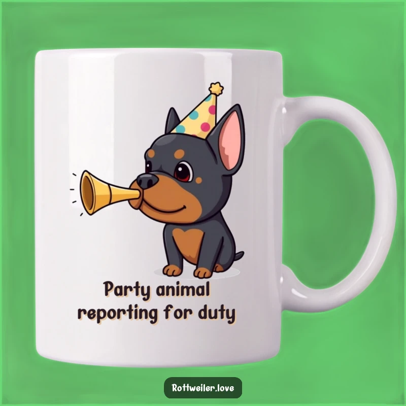 Funny Rottweiler Party Animal Mug: A Hilarious Birthday Gift for Dog Lovers