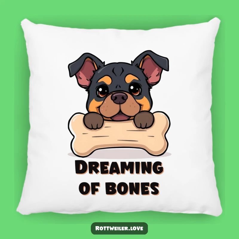 Funny Rottweiler Bone Pillow - Comfy & Cute Canine Surprise