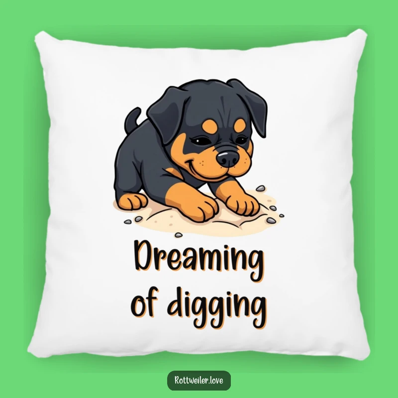 Funny Rottweiler Digging Pillow - Soft & Playful Canine Comfort Gift