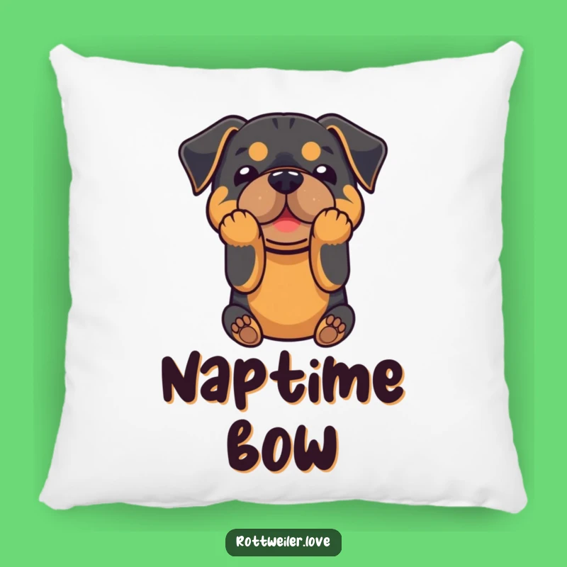 Funny Rottweiler Bowing Pillow - Comfy & Cute Canine
