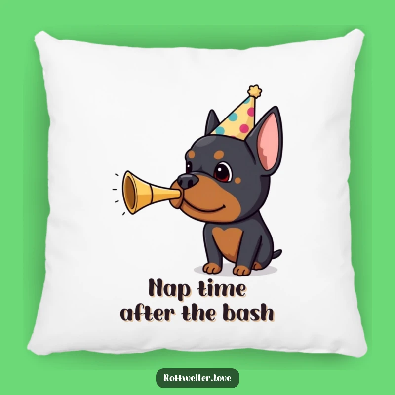 Funny Rottweiler Pillow: Cuddle Up with This Hilarious Party Dog Accent Decor