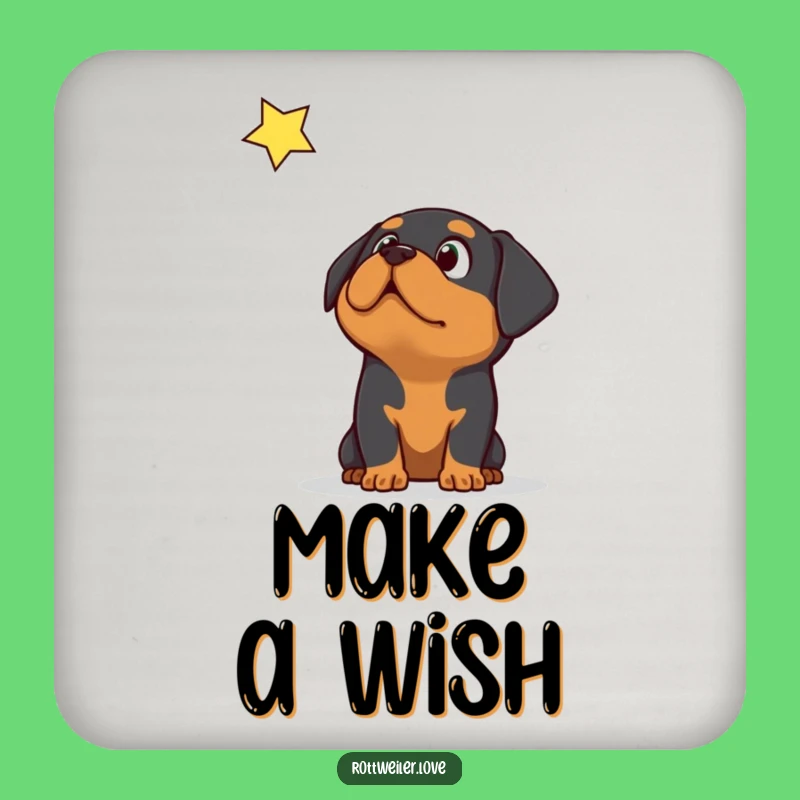 Funny Surprised Rottweiler Coaster: Wishful Gift for Table Protection
