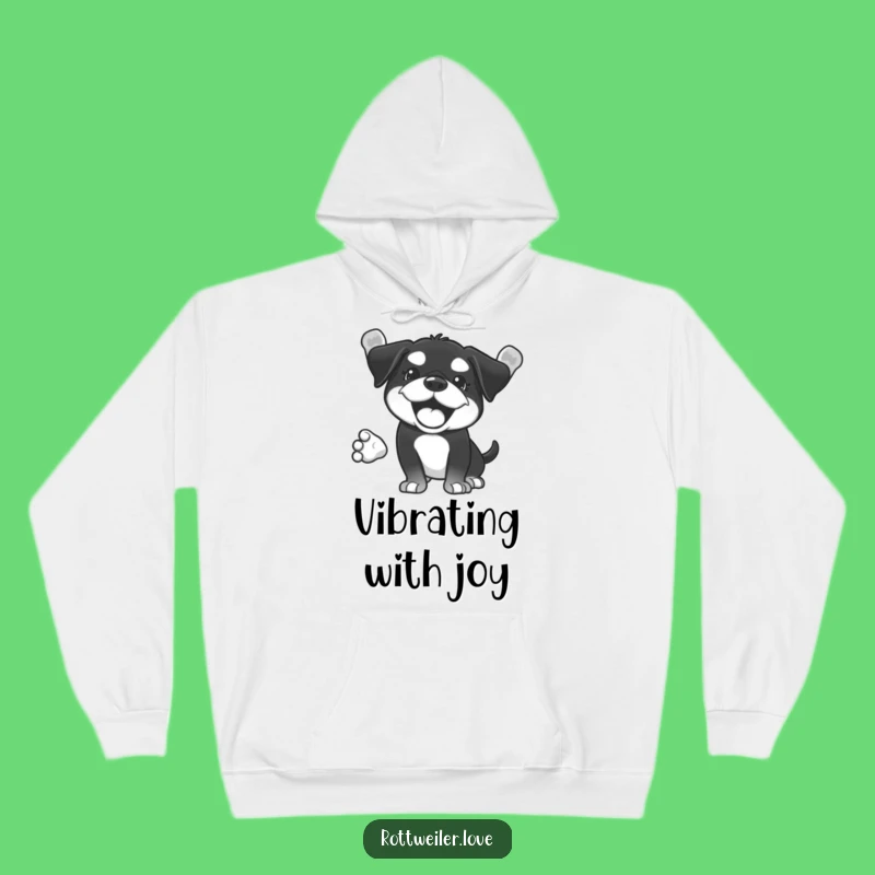 Funny Kawaii Rottweiler Wag Hoodie: Cozy Full Body Happy, Warm Dog Gift
