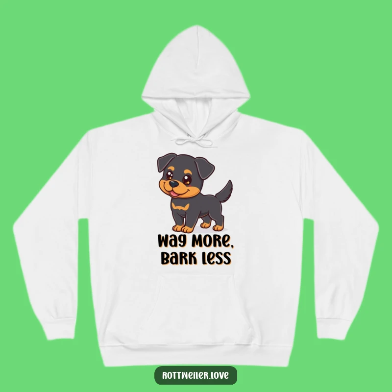 Funny Rottweiler Hoodie: Cozy Dog Gift with Wagging Tail