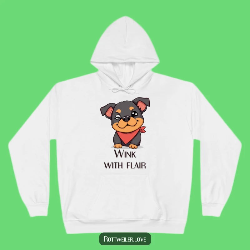 Funny Rottweiler Hoodie: Cozy Sass, Silly Bandana, Perfect Gift!