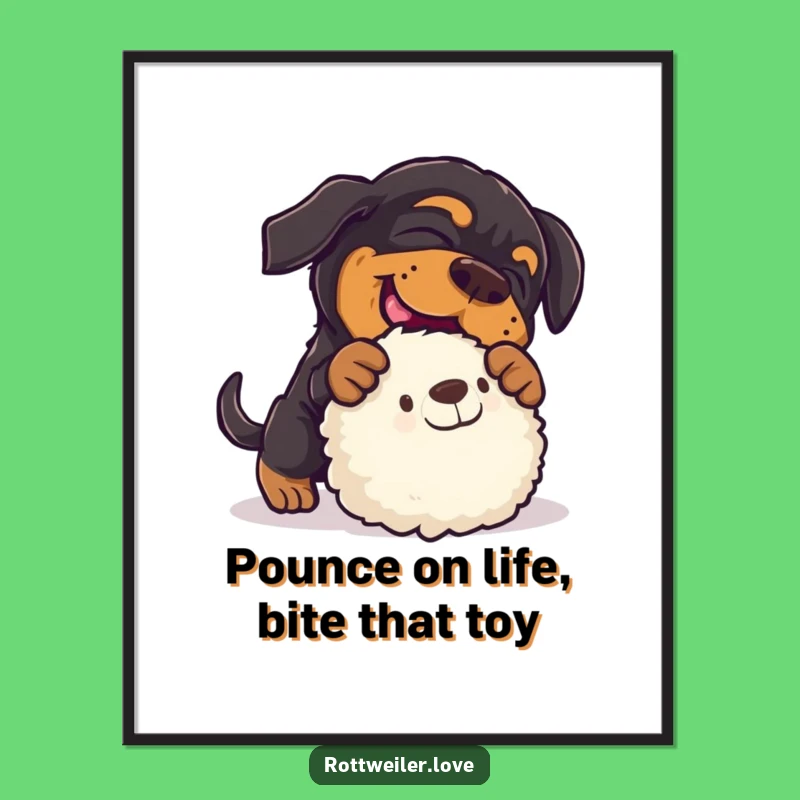 Funny Rottweiler Wall Art: Free Printable Playful Dog, Downloadable Gift