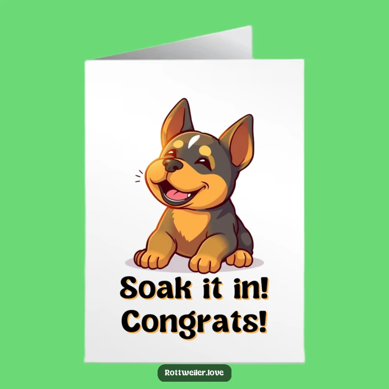 Congrats Rottweiler Free Printable Card: Sunny Day Joy Downloadable Gift