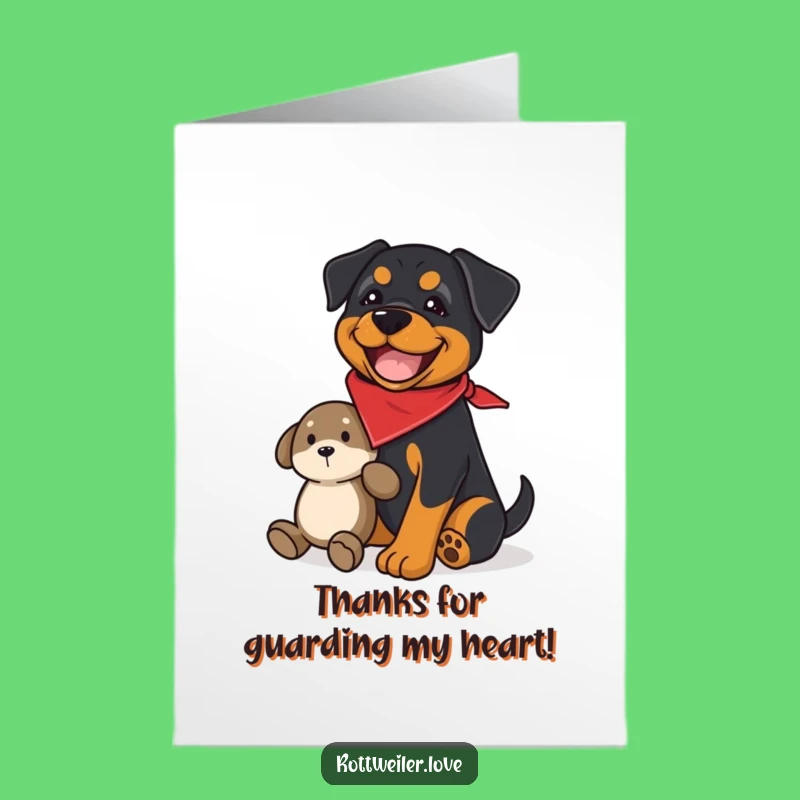 Free Printable Rottweiler Thank You Card: Guarding Your Appreciation
