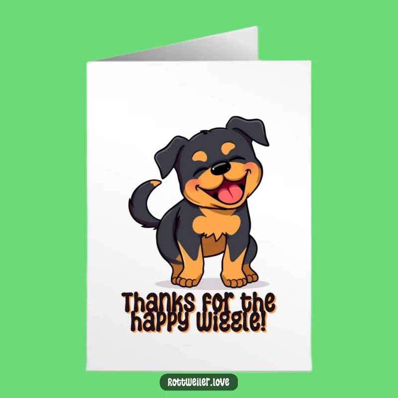 Free Printable Thank You Card: Happy Rottweiler - Print at Home!