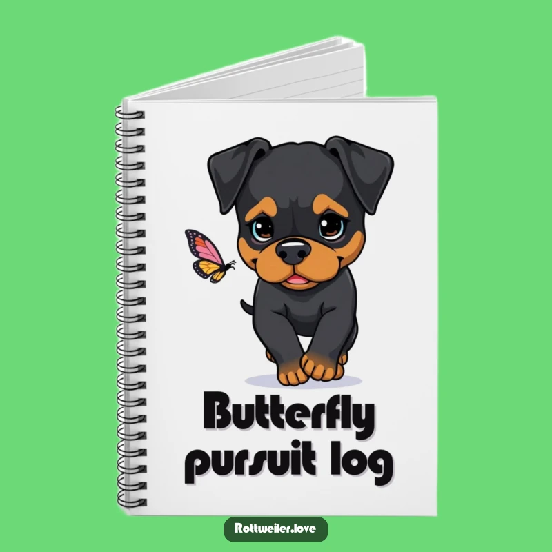Funny Rottweiler Goal Notebook: Jot Down Plans with This Determined Dog