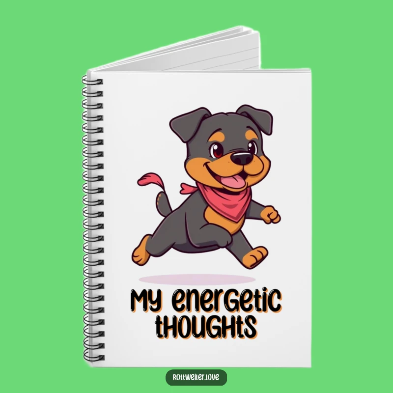 Energetic Rottweiler Bandana Notebook: Jot Down Ideas with Style