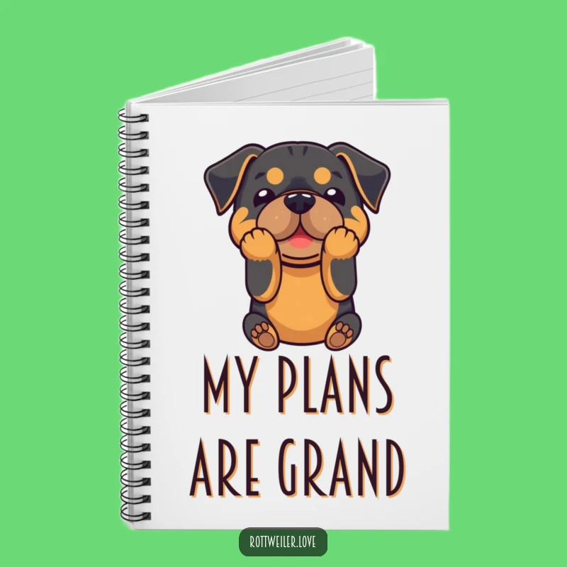 Funny Rottweiler Bowing Notebook - Jot Down Your Pawsome Ideas