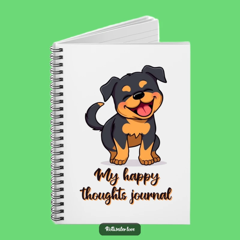 Funny Rottweiler Notebook - Joyful Dog Journal - Creative Funny Gift