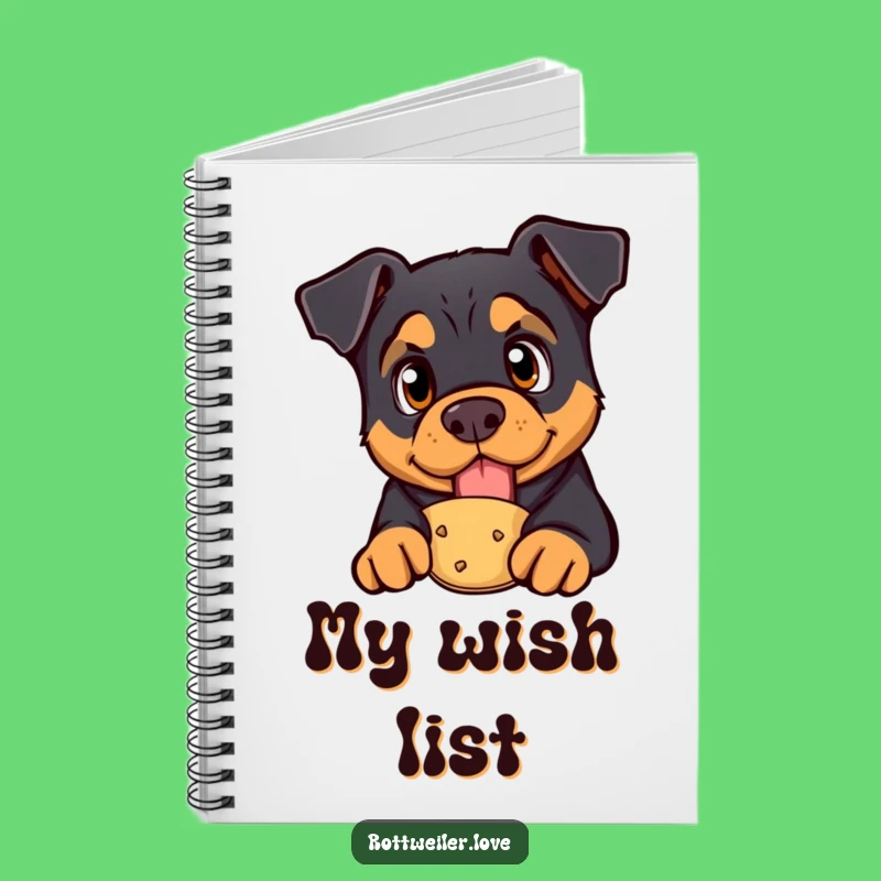 Funny Rottweiler Treat Notebook: Jot Down Ideas with Curious Flair
