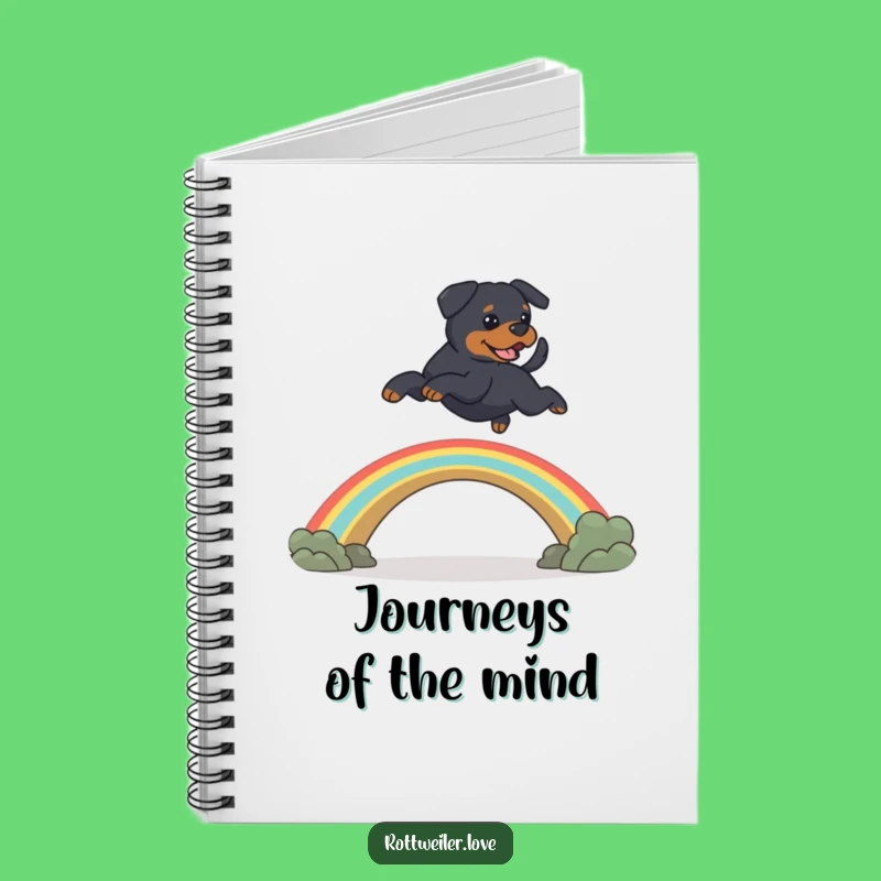 Funny Rainbow Bridge Rottweiler Notebook: Memorial Dog Journal Gift
