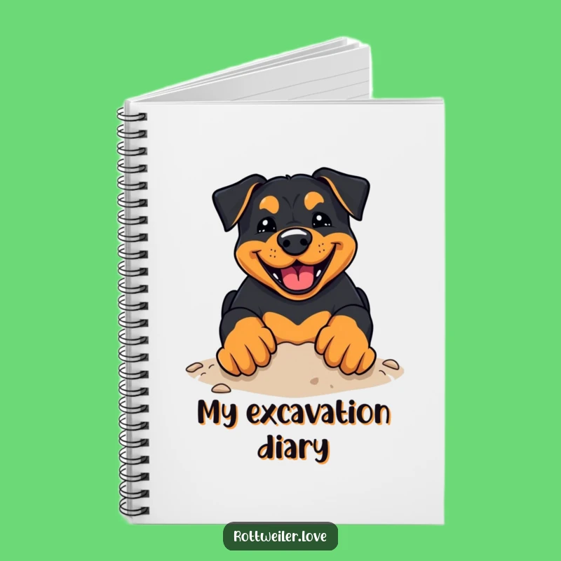 Funny Rottweiler Notebook: Digging Cover - Journal Gift!