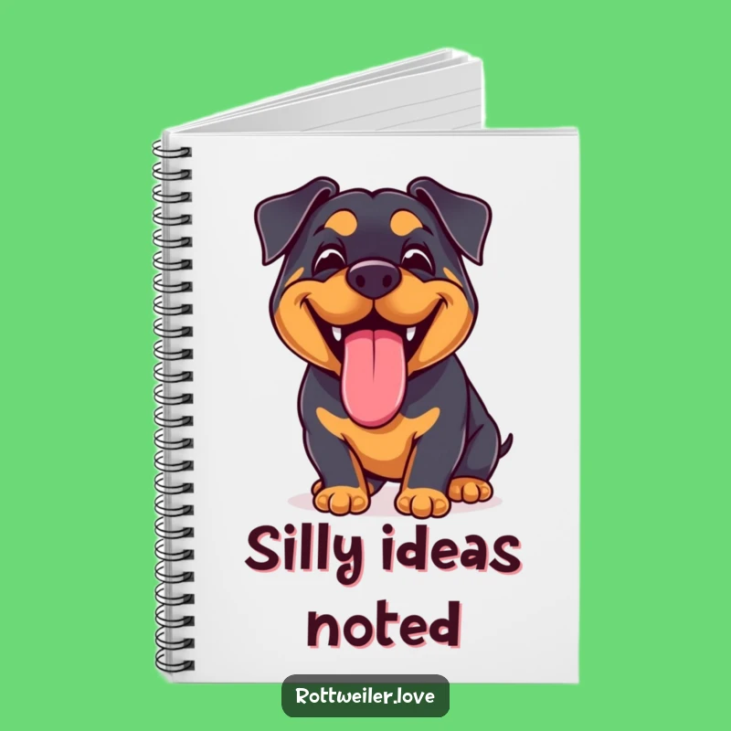 Funny Kawaii Rottweiler Grin Notebook: Jot Ideas with a Happy Smile!
