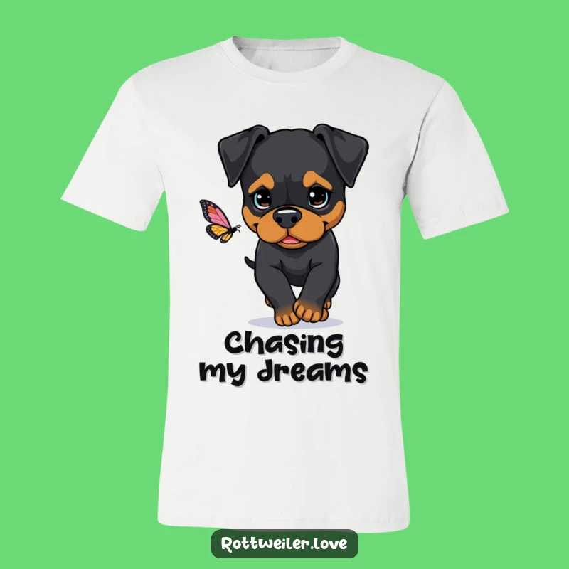 Funny Rottweiler Chase Shirt: Wearable Humor for Determined Dog Enthusiasts