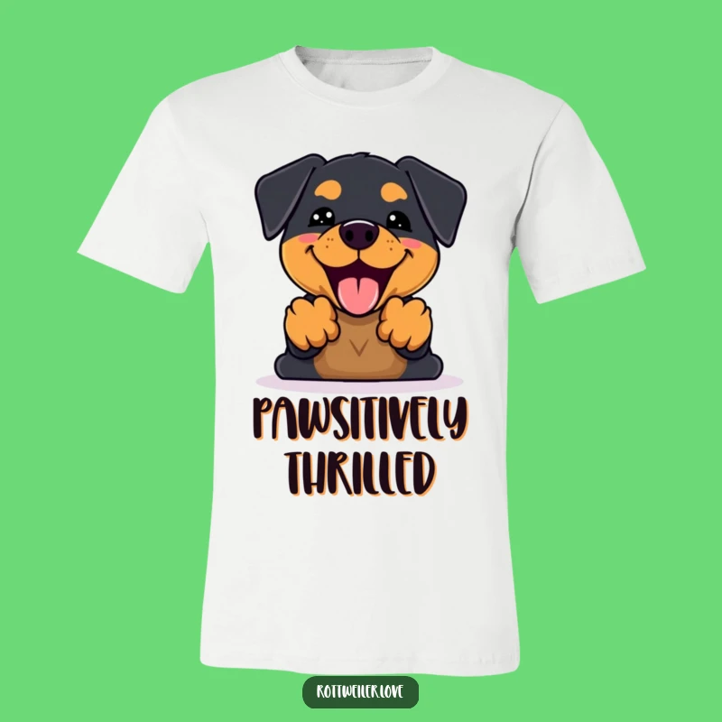 Funny Kawaii Rottweiler Bark T-Shirt: Wear Your Enthusiasm with This Cute Tee!