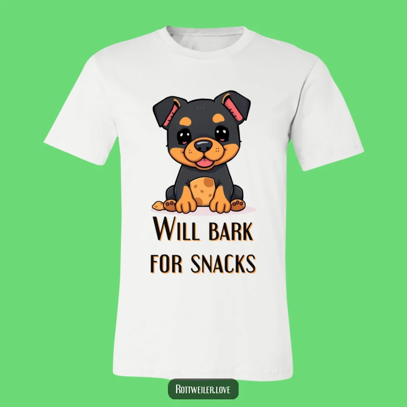 Funny Kawaii Rottweiler Treat Tee - Cute Hopeful Dog T-Shirt Gift
