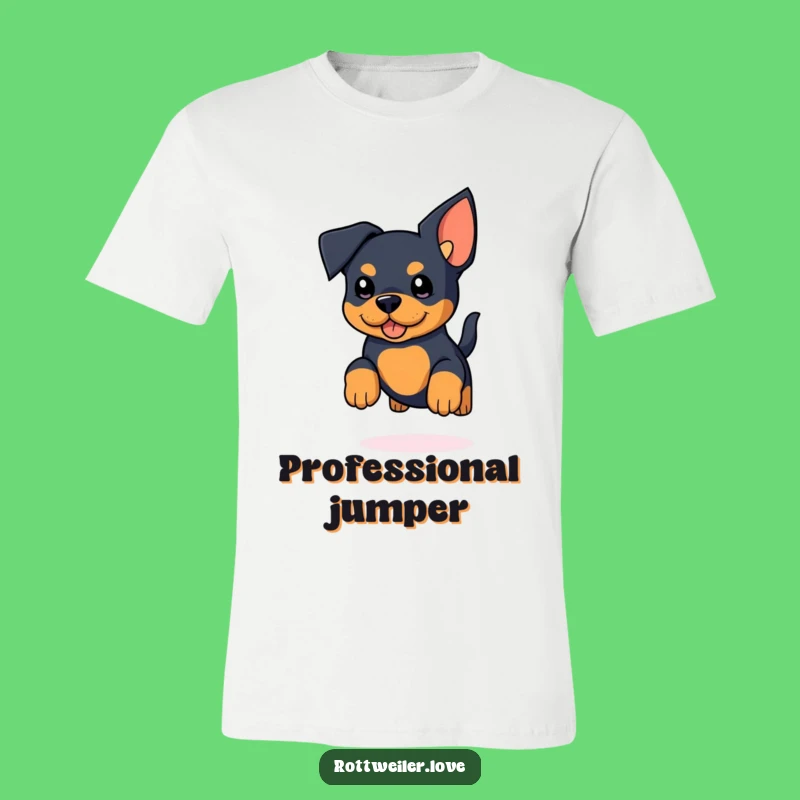 Funny Rottweiler T-Shirt: Cute Kawaii Jumper with Big Ears - Hilarious Gift!