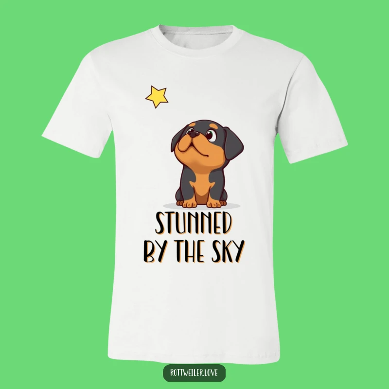 Funny Surprised Rottweiler T-Shirt: Wish Dog Graphic Gift