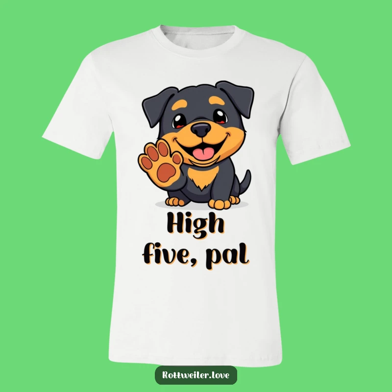 Funny Kawaii Rottweiler Tee: Cute and Friendly Dog Graphic Shirt Gift