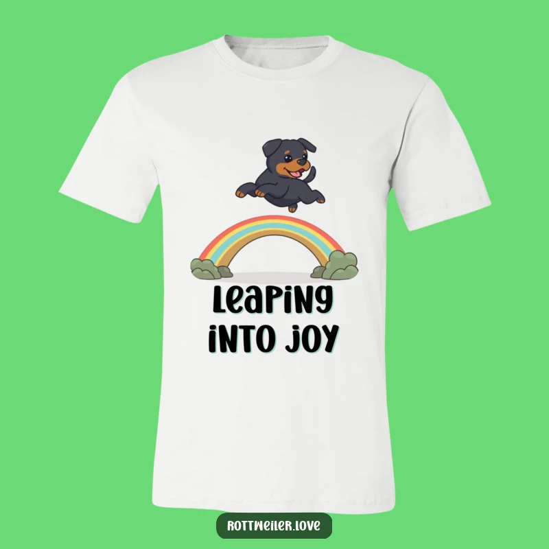 Funny Rainbow Bridge Rottweiler T-Shirt: Memorial Dog Lover Apparel Gift