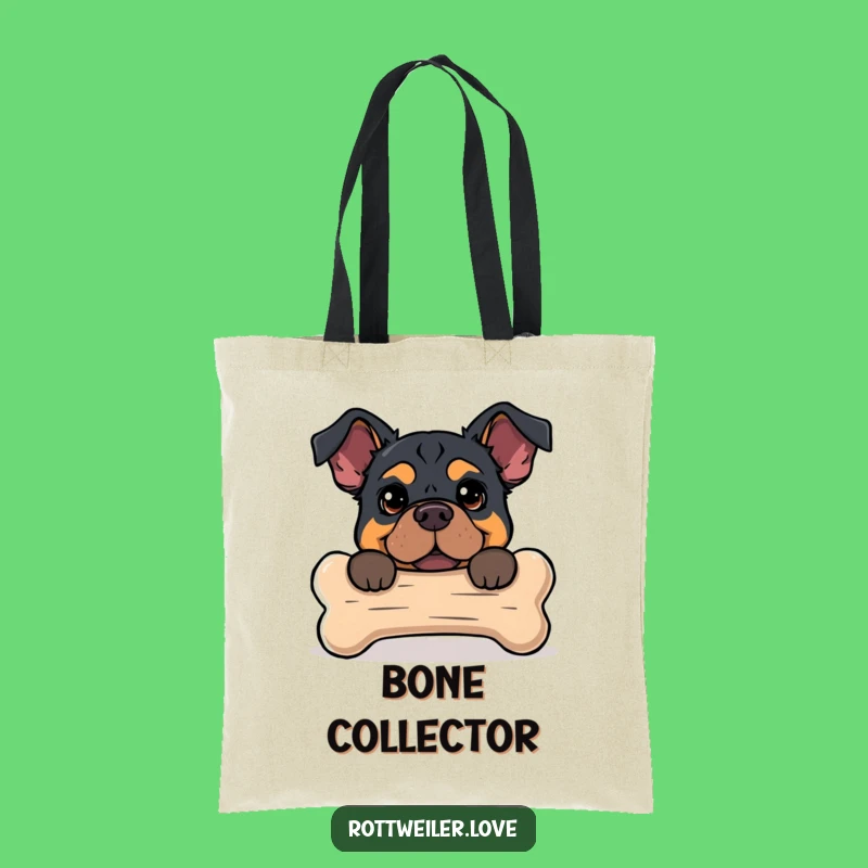 Funny Rottweiler Bone Tote Bag - Carry Your Canine Surprise