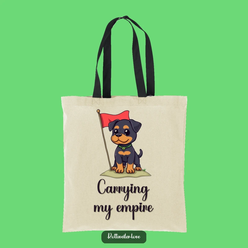 Funny Rottweiler Flag Tote Bag: Stylish Patriotic Dog Accessory Gift
